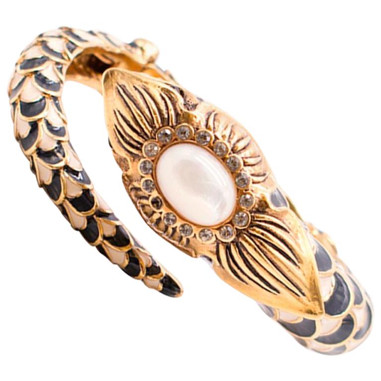Roberto Cavalli Gold Snake Wrap Around Bracelet at 1stDibs roberto