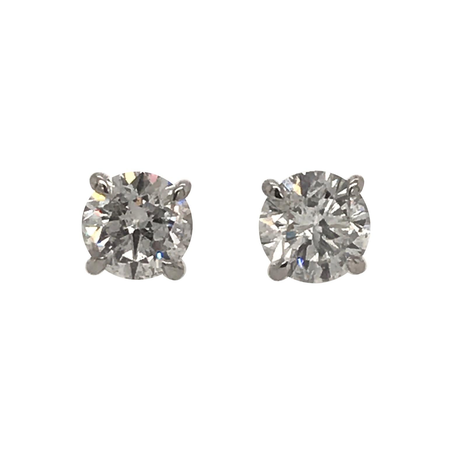 Diamond Stud Earrings 3.11 Carat G-H I1