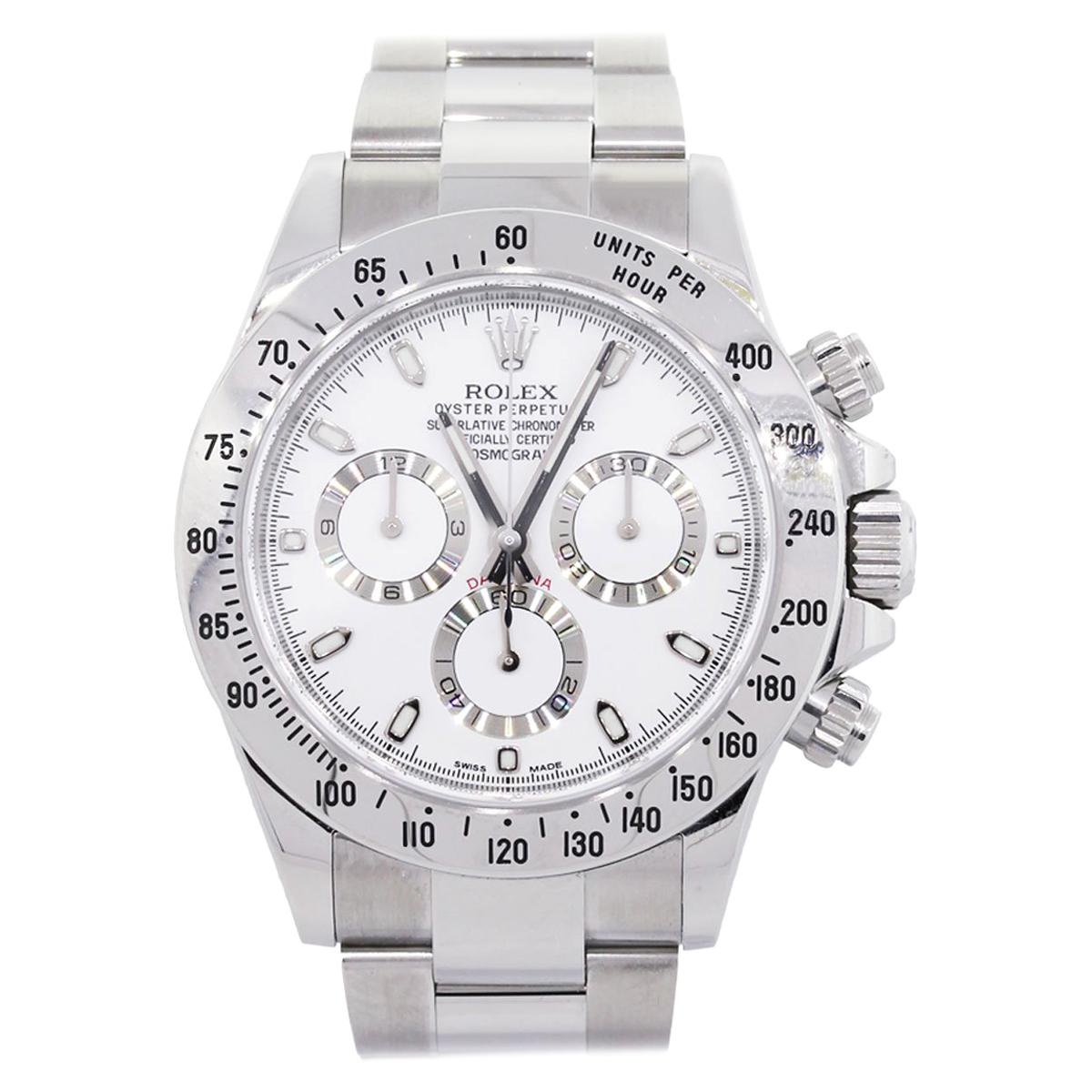 Rolex 116520 Daytona White Chronograph Dial Wrist Watch