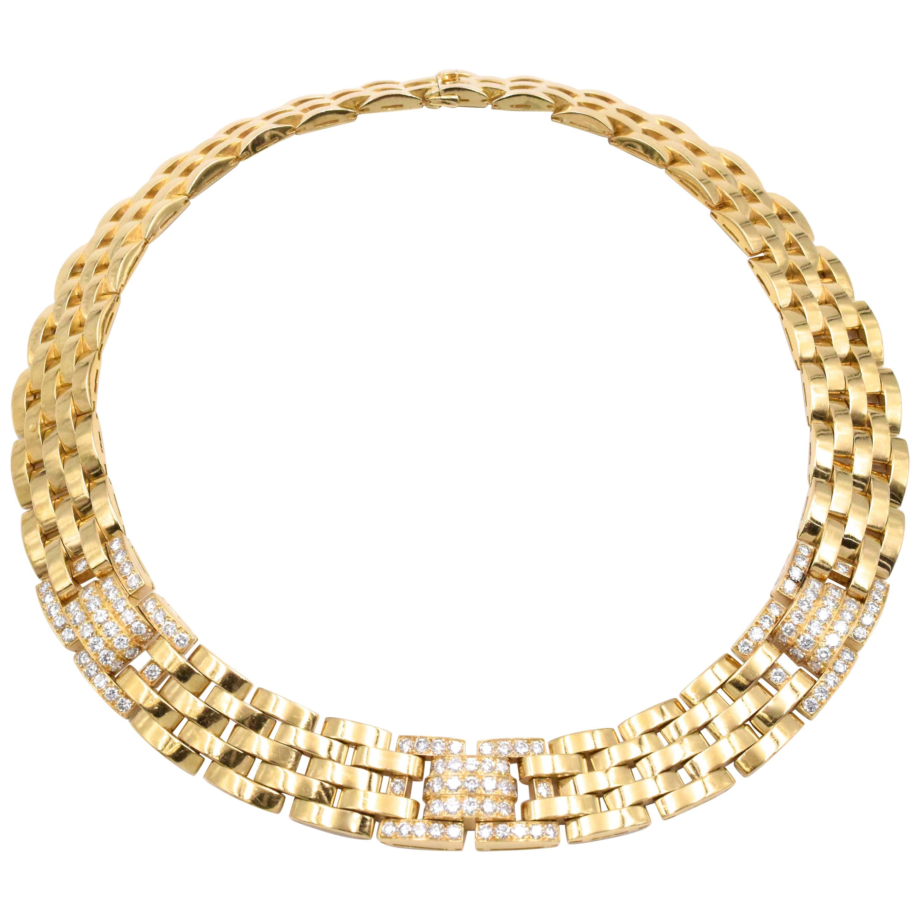 Cartier Diamond Panthere Maillon Necklace