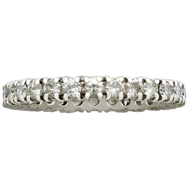 1970s Diamond and White Gold Full Eternity Ring For Sale at 1stdibs