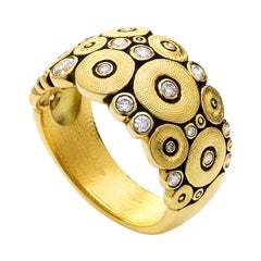 Alex Sepkus Diamond Yellow Gold "Ocean" Ring