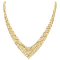 Tiffany & Co. Collier plastron en or jaune Elsa Peretti Mesh