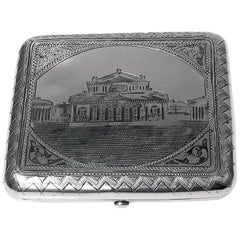 Antique Russian Silver Niello Box Moscow 1895 Aleksandr Smirnov