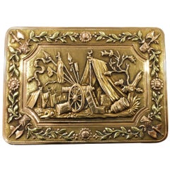 1820s 18 Karat Tri-Color Russian Snuff Box