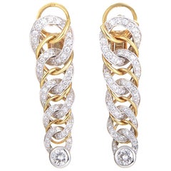 Pomellato Diamond Woven Multi-Color 18K Gold Earrings