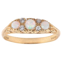 Late Victorian Opal and Diamond Ring