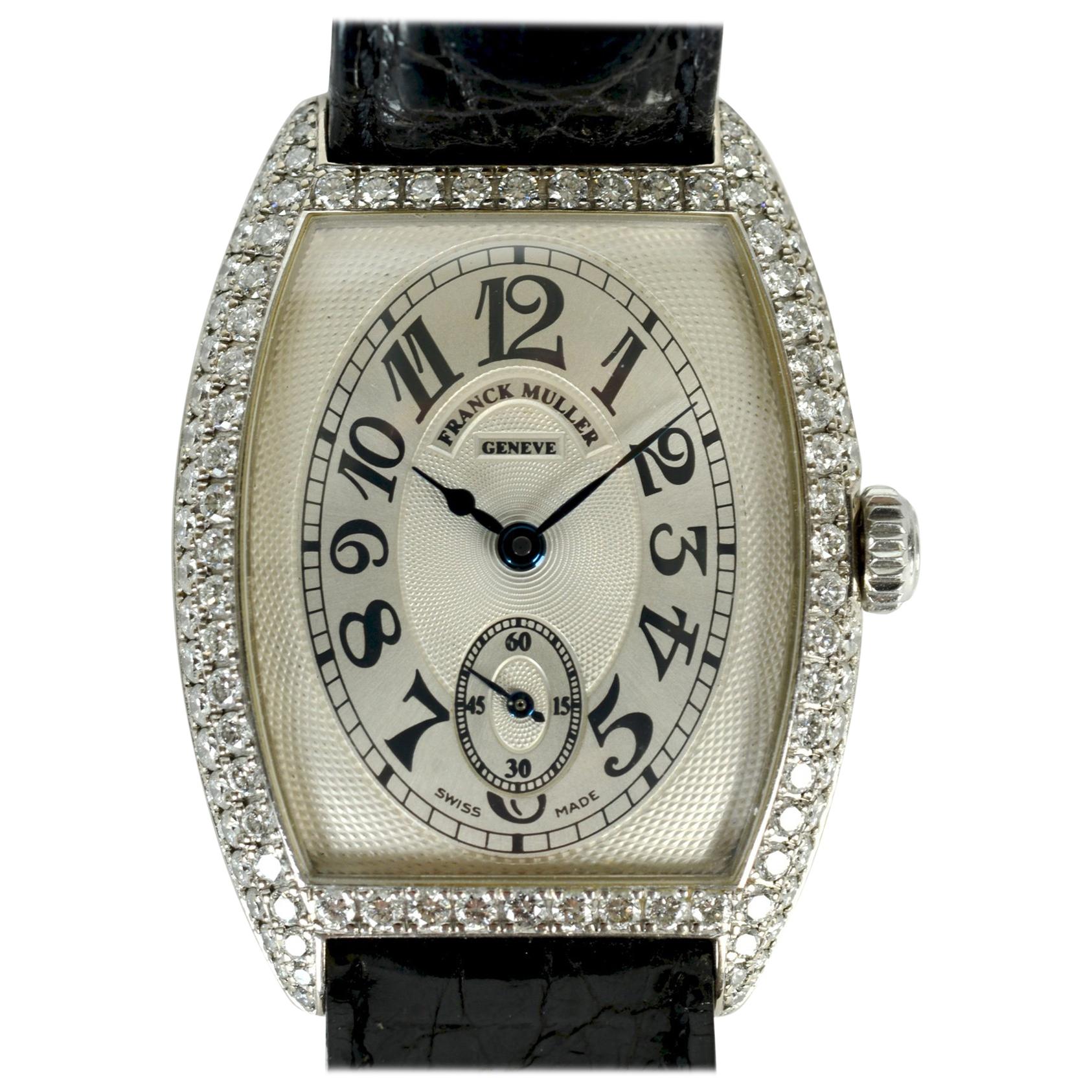 Franck Muller, Ladies Cintree Curvex Chronometro, 18 Karat Gold and Diamonds