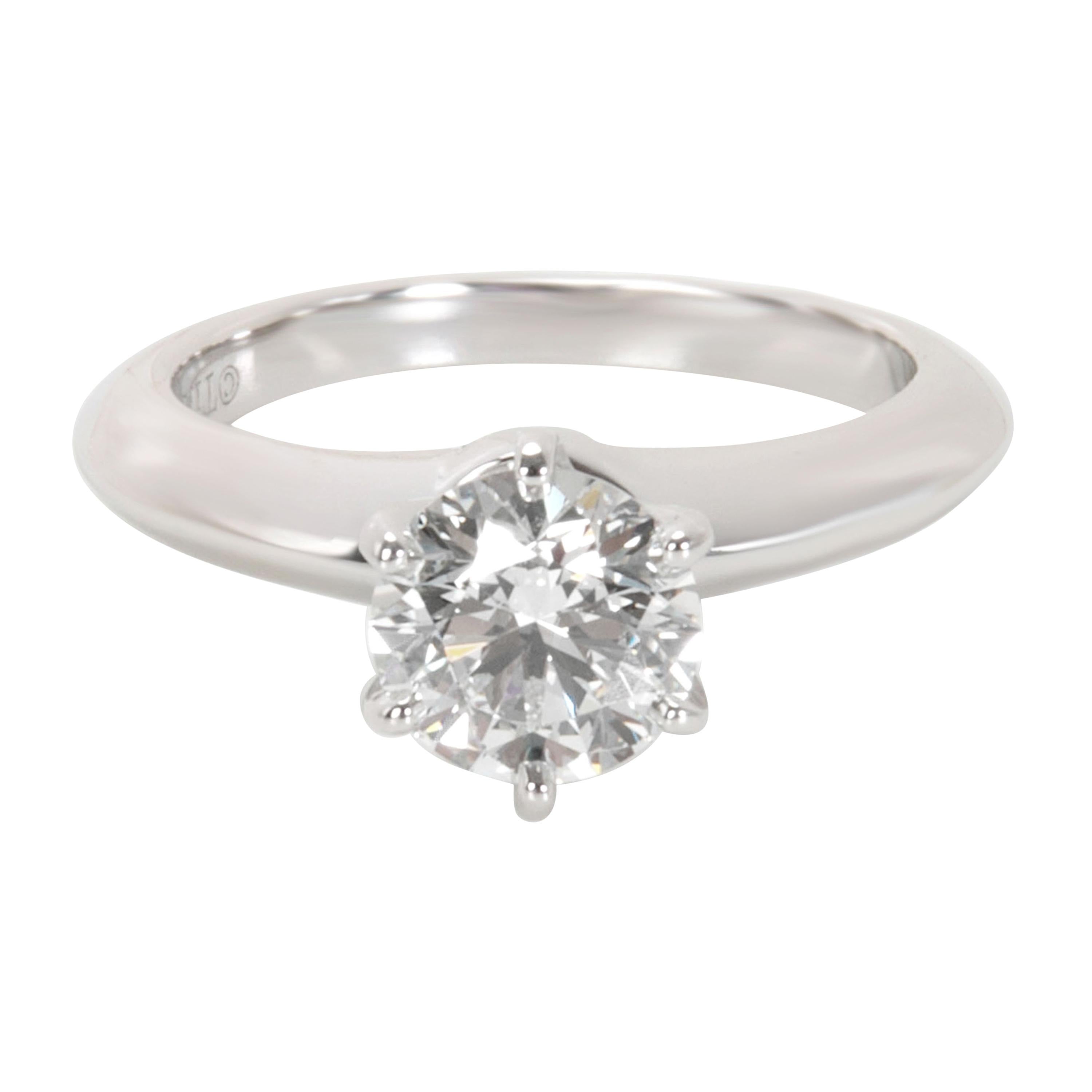 Tiffany & Co. Diamond Solitaire Engagement Ring in Platinum 'F/VVS1' 0.93 Carat