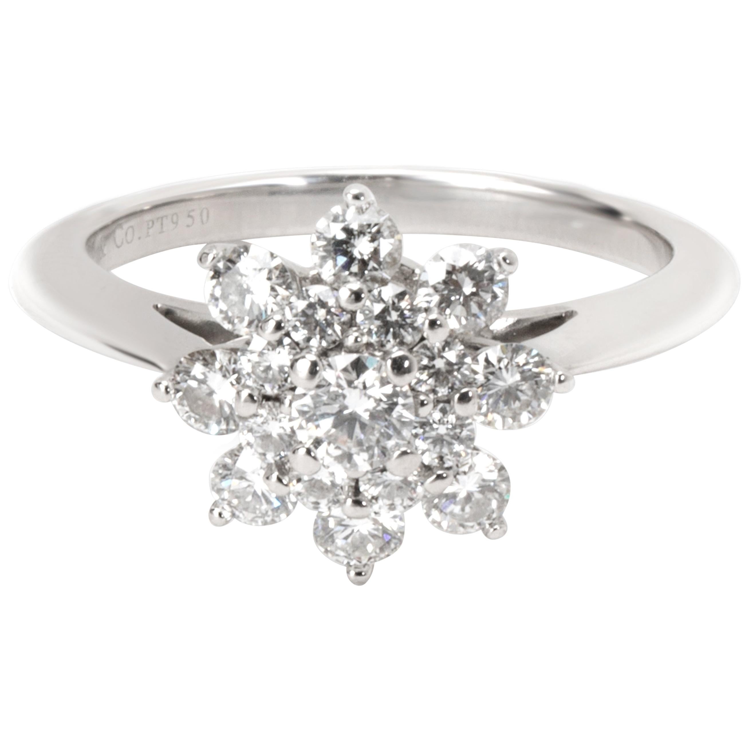 Tiffany & Co. Diamond Flower Ring in Platinum 0.60 Carat