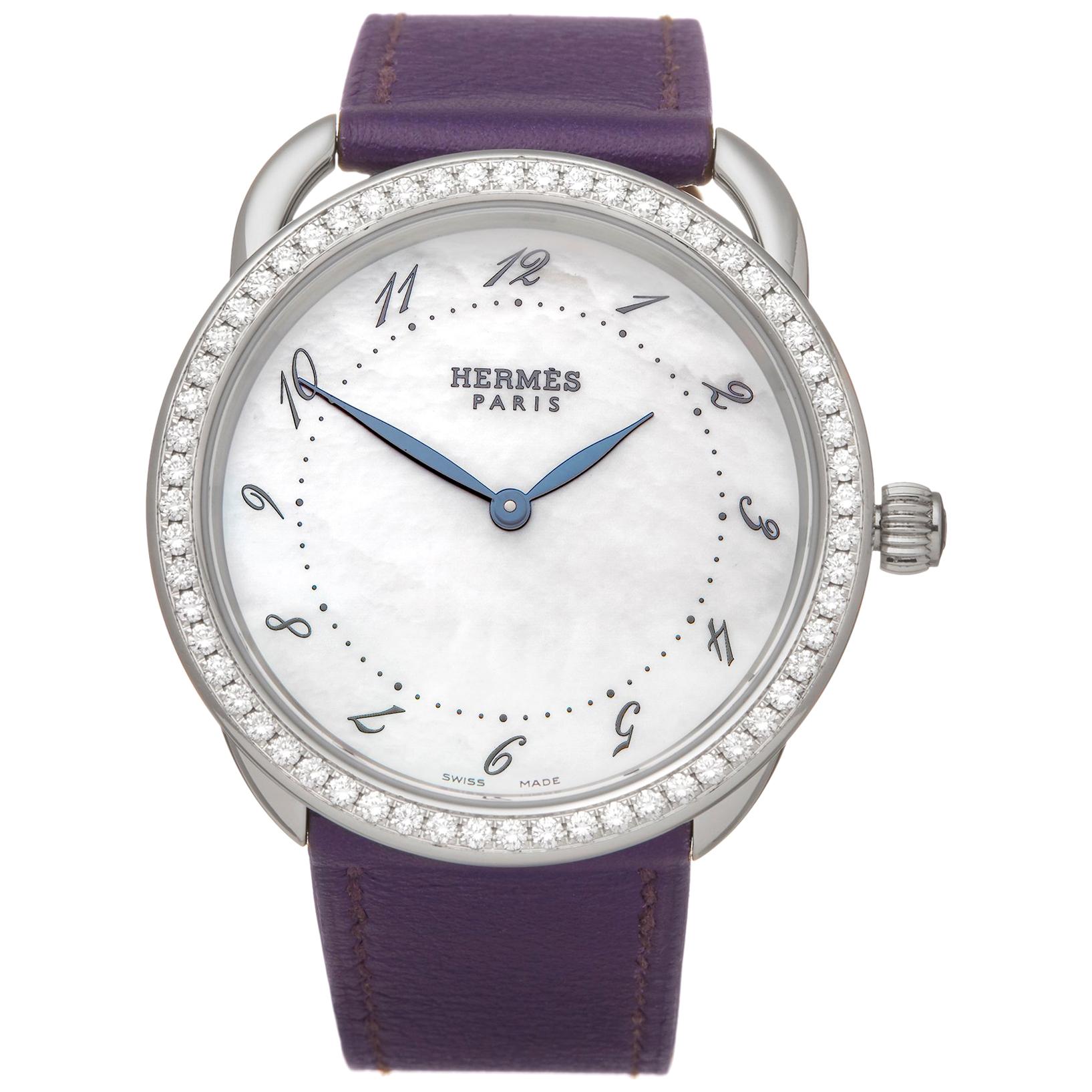 Hermes Arceau Stainless Steel AR5730 Wristwatch