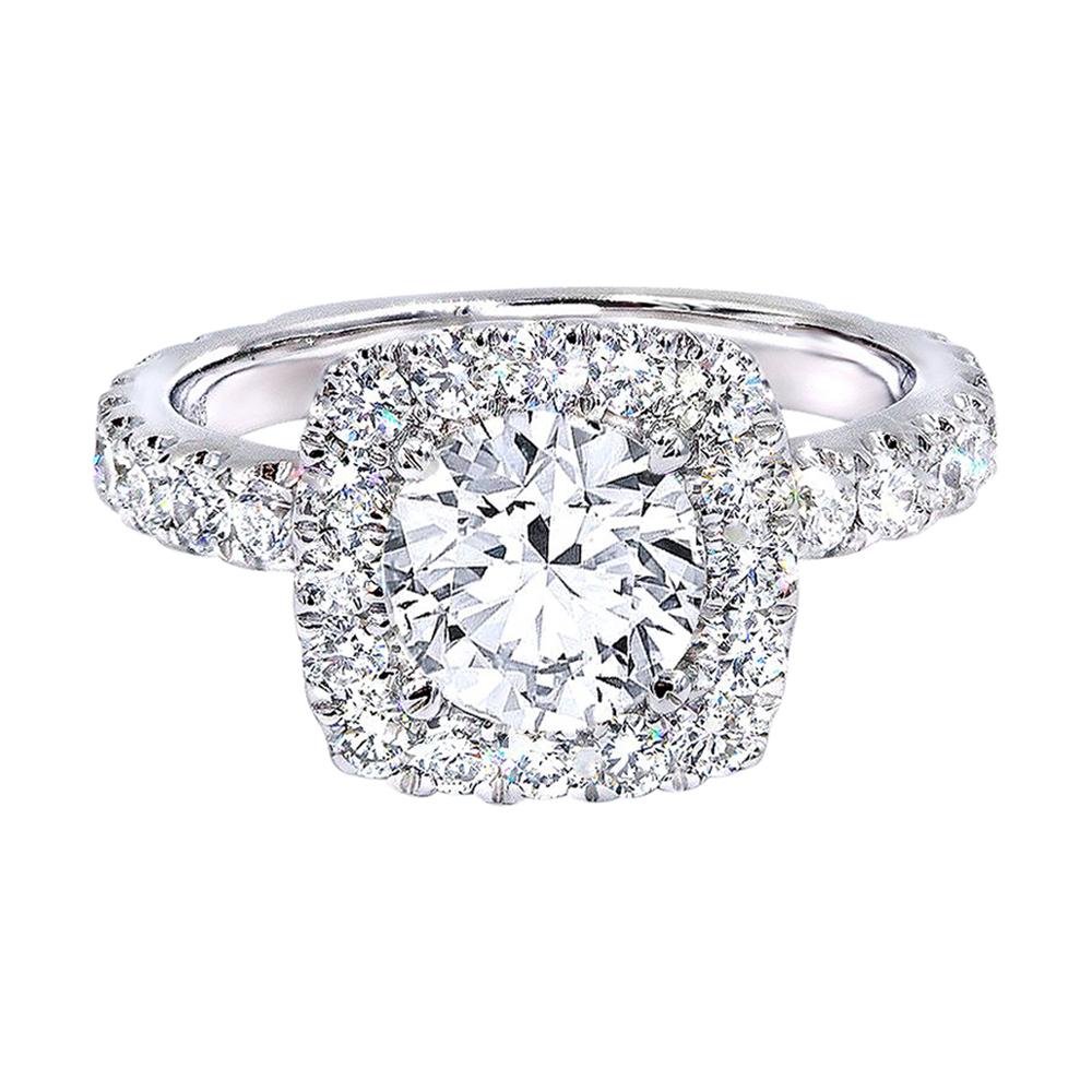 GIA Certified 1.16 Carat E/VS1 Brilliant Cut Diamond Engagement Ring For Sale