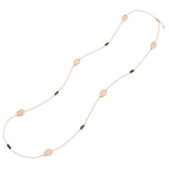 Bvlgari Serpenti Necklace in 18 Karat Rose Gold Malachite