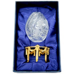 Stern des Nordens Faberge Ei Kristall mit vergoldetem Sterling Silber Ei 5498