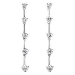 Roman Malakov, 0.94 Carat Round Diamond Drop Earrings