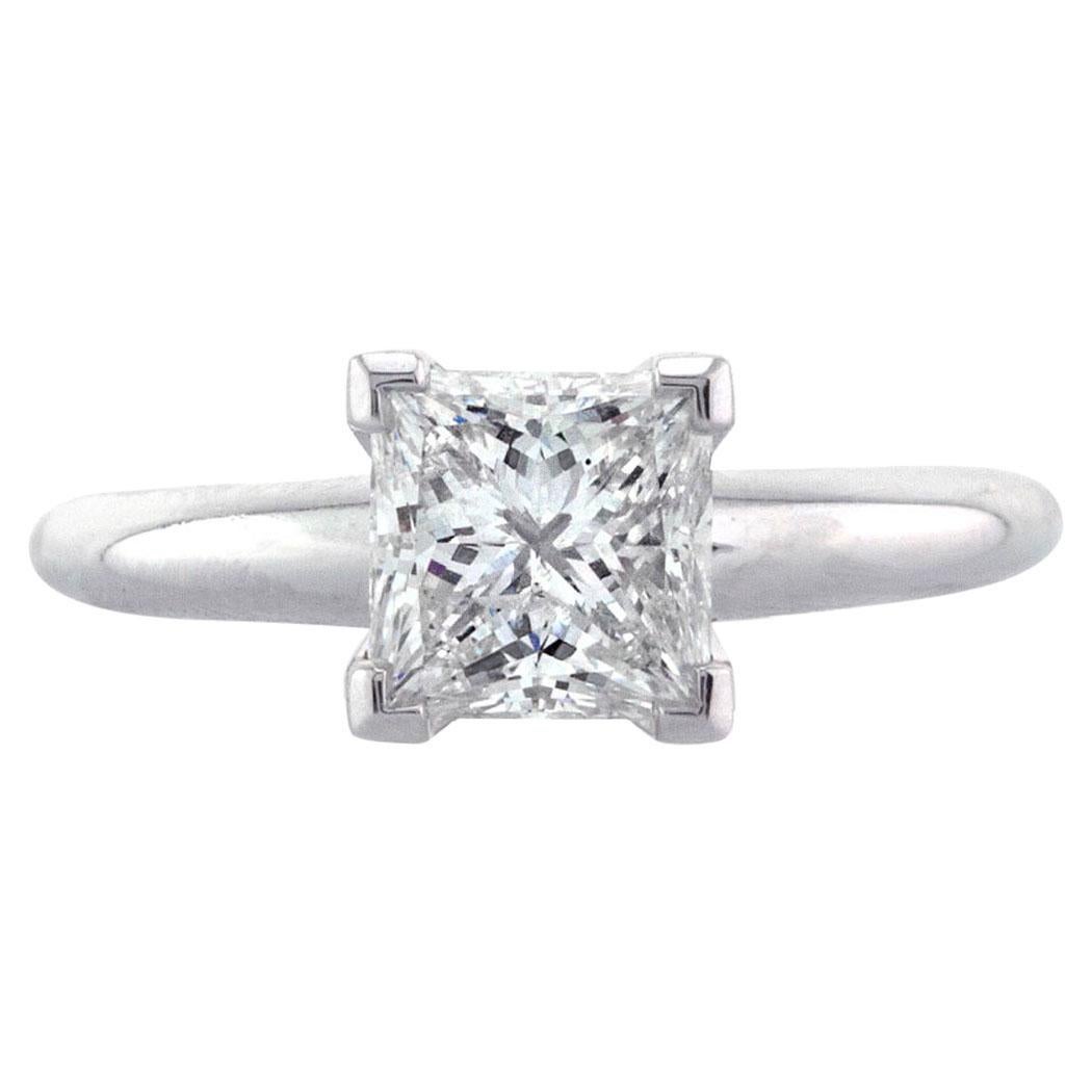 Mark Broumand 1.21 Carat Princess Cut Diamond Solitaire Engagement Ring