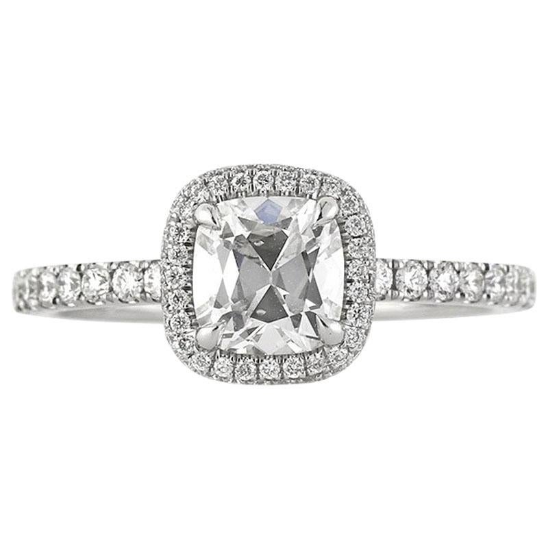 Mark Broumand 1.55 Carat Old Mine Cut Diamond Engagement Ring