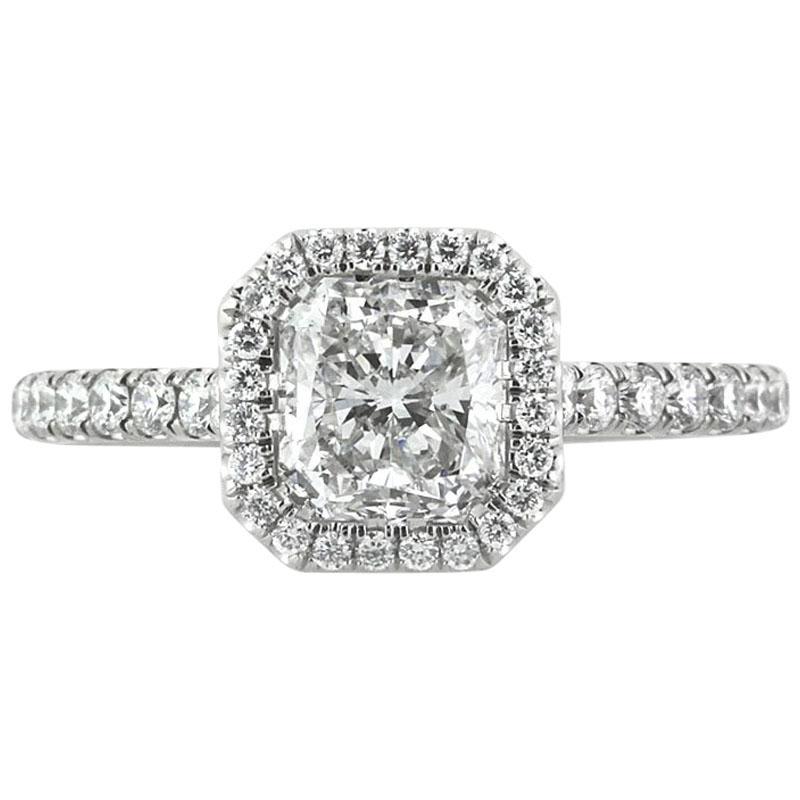 Verlobungsring von Mark Broumand mit 1,86 Karat Diamant im Strahlenschliff