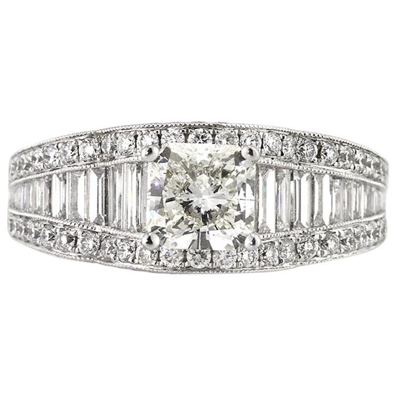 Mark Broumand 2.29 Carat Radiant Cut Diamond Engagement Ring
