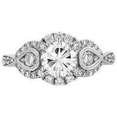 Mark Broumand 1.97 Carat Round Brilliant Cut Diamond Engagement Ring