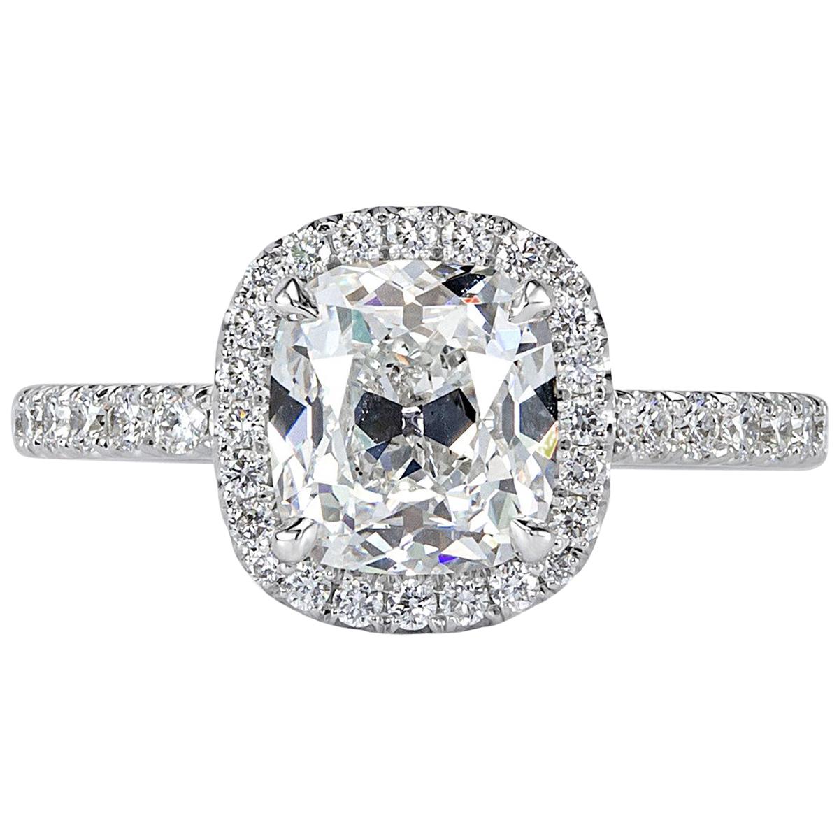 Mark Broumand 2.67 Carat Old Mine Cut Diamond Engagement Ring