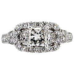 Mark Broumand 2.59 Carat Princess Cut Diamond Engagement Ring