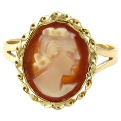 14 Karat Yellow Gold Cameo Ring