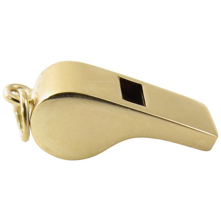 14 Karat Yellow Gold Whistle Charm at 1stDibs