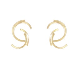 Sibylle von Munster Double Arc Earrings in 18 Karat Yellow and White Gold