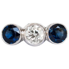 Vintage .75 Carat Diamond Platinum Engagement Ring