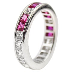 Platinum Ruby Eternity Band For Sale at 1stdibs