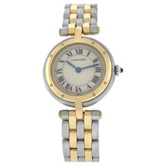 Cartier Panthere Vendome 1057920 Two Row Gold Steel Quartz Watch