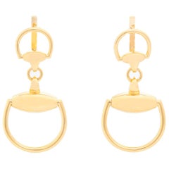 14 Karat Yellow Gold Equestrian Earrings