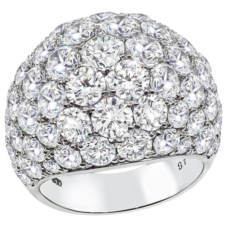 Large 10.48 Carat Diamond Platinum Ring For Sale
