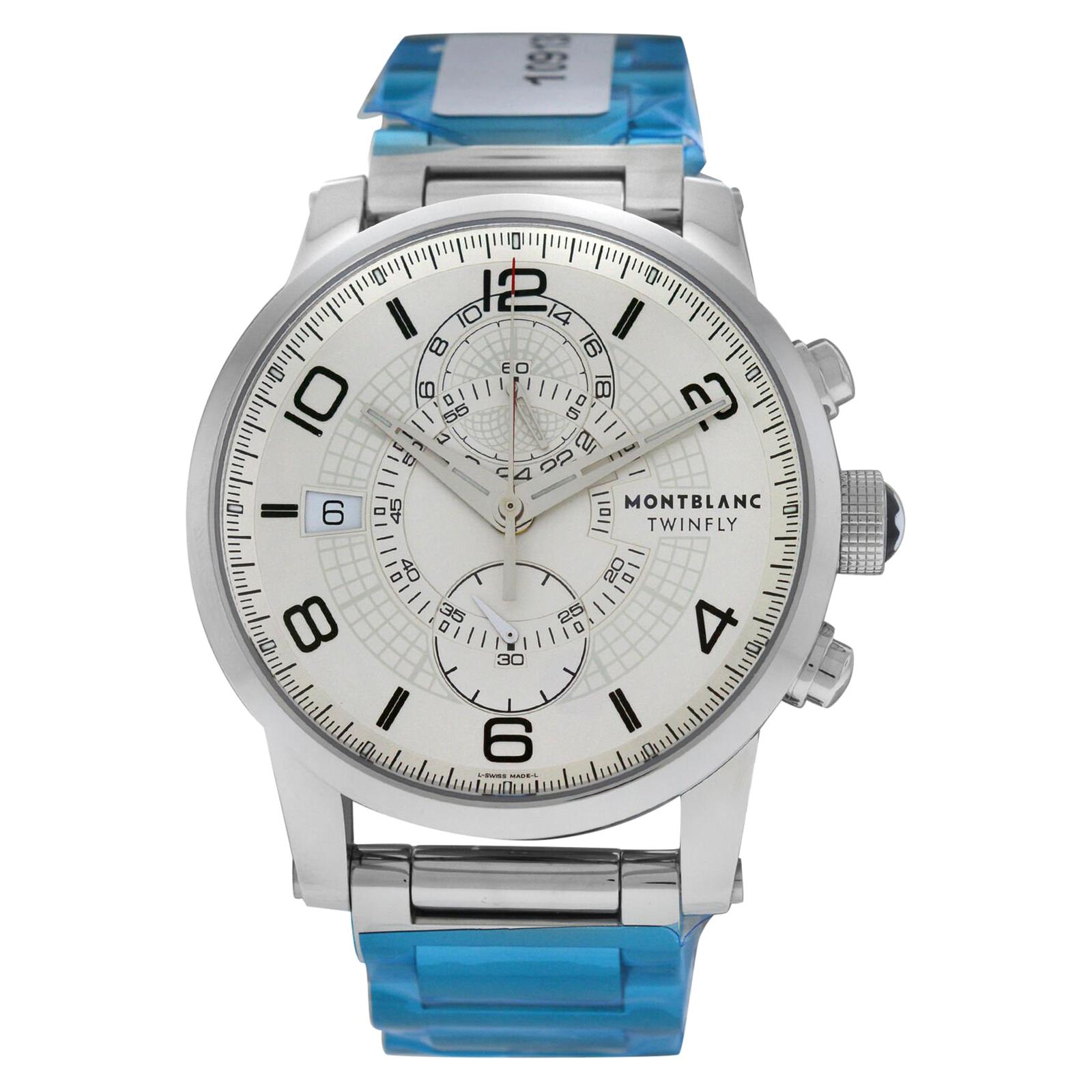Men's Montblanc Twinfly 109133 Steel Flyback Chrono Watch For Sale at ...