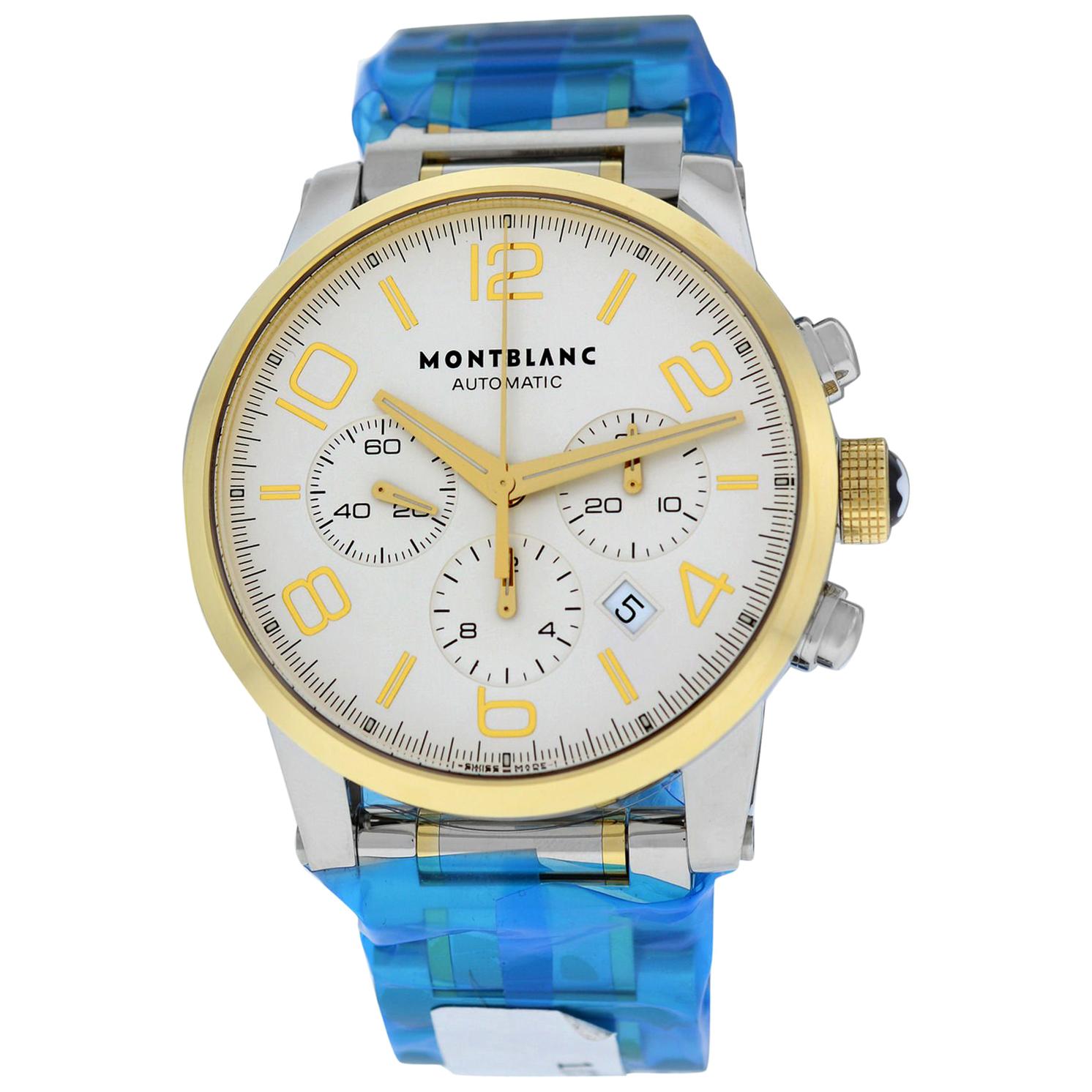 Men’s Montblanc Timewalker 107320 Steel Gold Chrono Watch