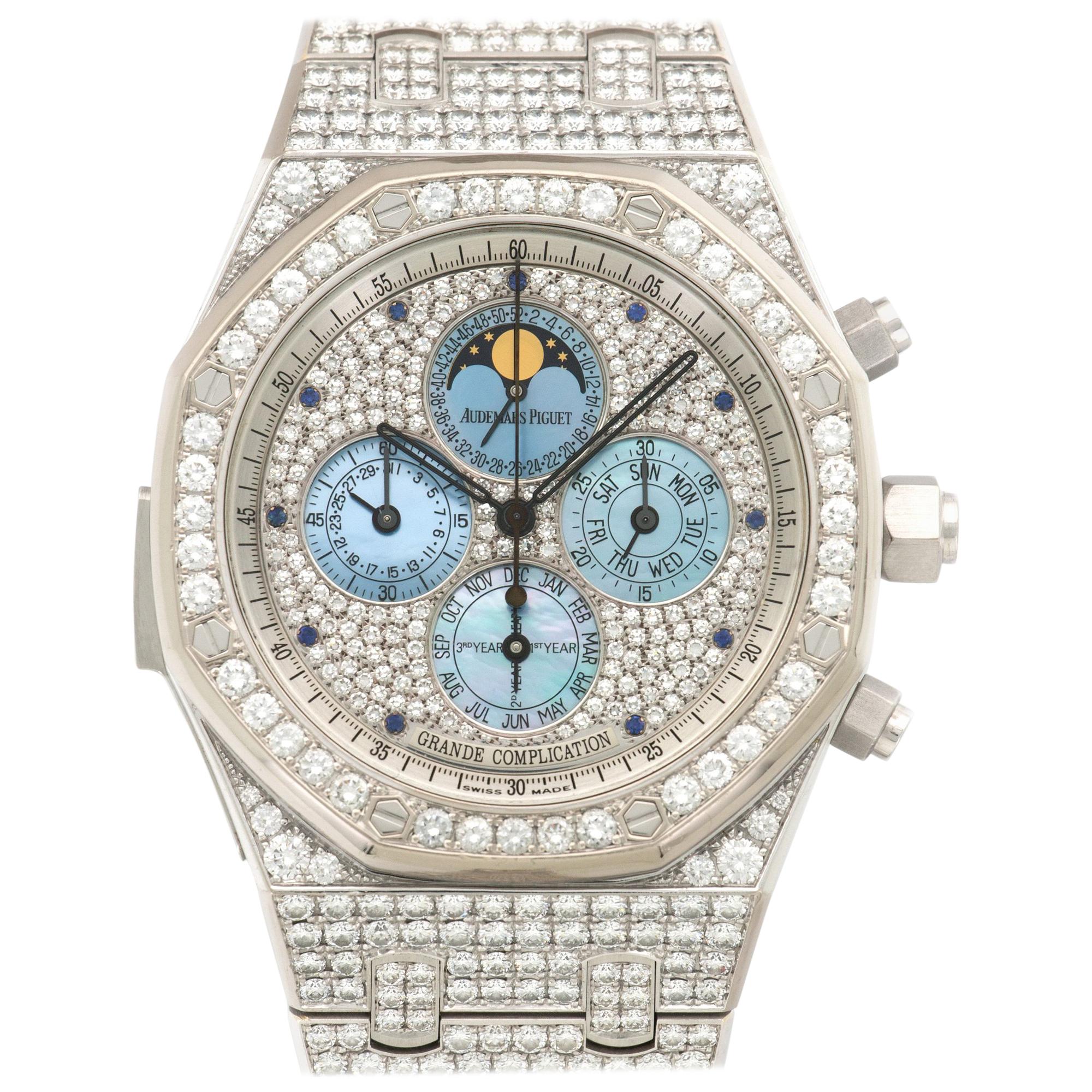 Audemars Piguet Royal Oak Grand Complication Minute Repeater Diamond Watch For Sale
