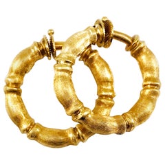 Solid 18 Karat Gold Hoop Earrings