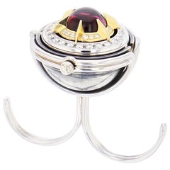 Pluton Double Ring Tourmaline by Elie Top