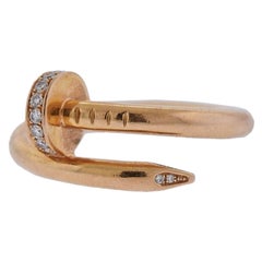 Vintage Cartier Juste Un Clou Diamond Rose Gold Ring