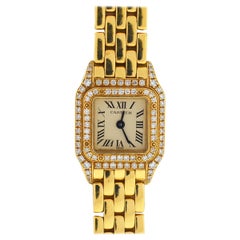 Montre pour femme Cartier Mini Panthère Factory Diamants Or jaune 18 carats 1131