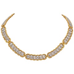 Buccellati 18 Karat Gold Collar Necklace with Diamonds