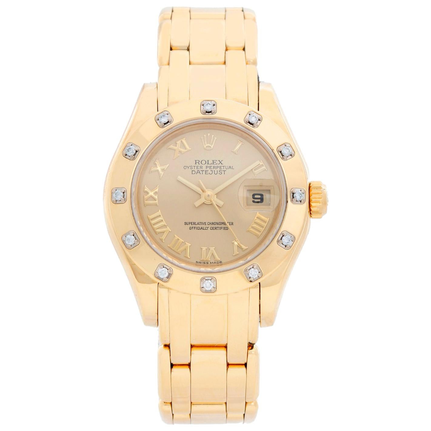 Rolex Lady Datejust Pearlmaster 18 Karat Yellow Gold Ladies 69318