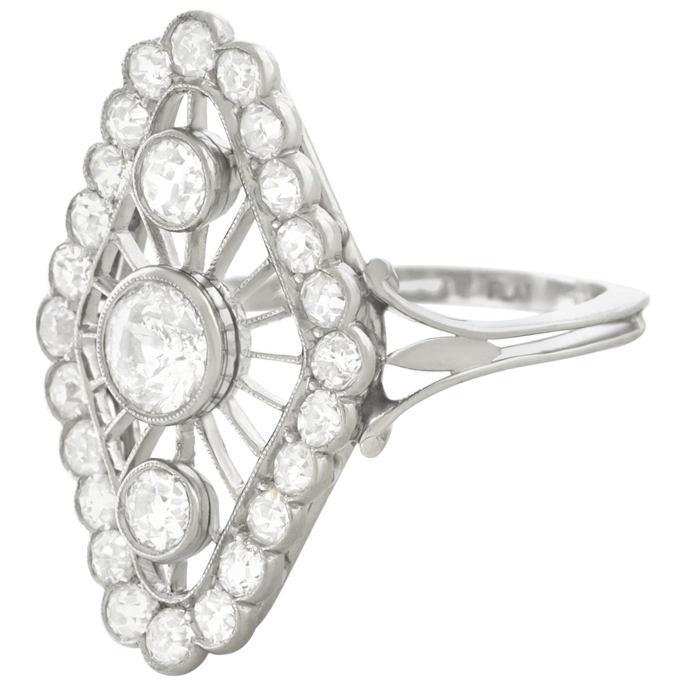 Art Deco Diamond set Platinum Ring