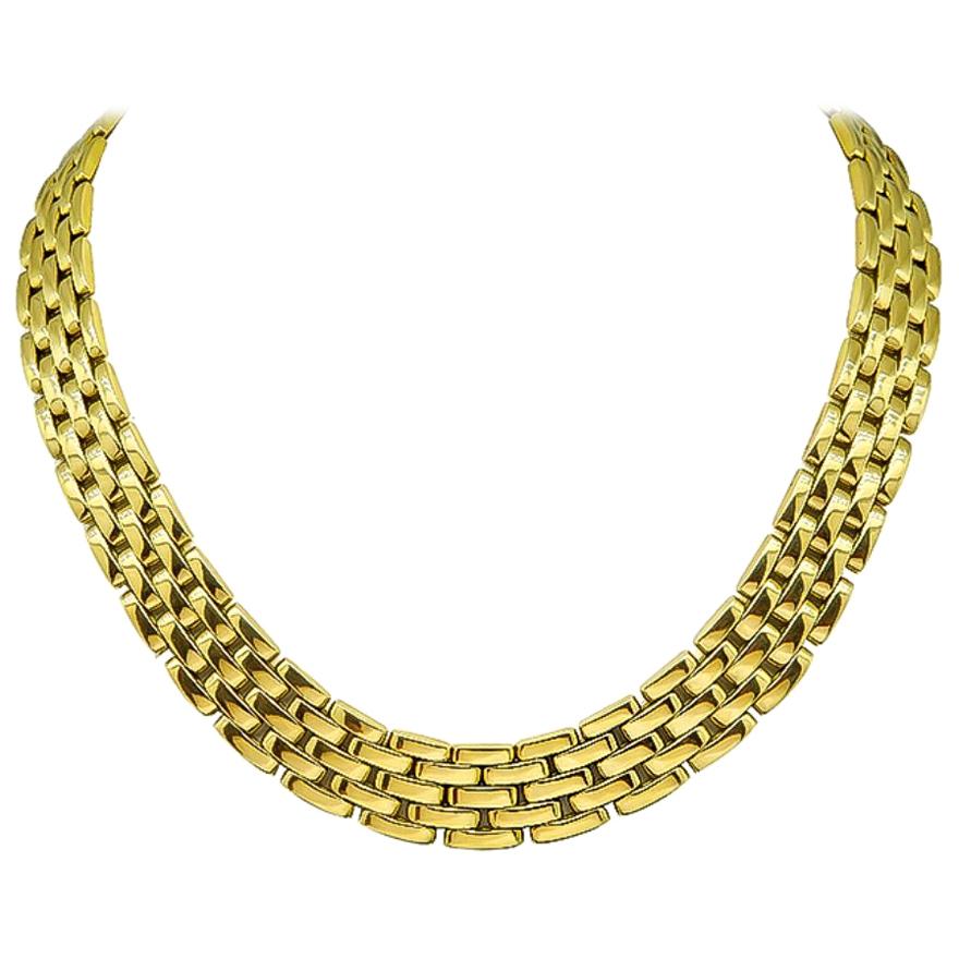 Cartier Gold Panther Link Necklace For 
