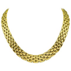 Cartier, collier à maillons panthère en or