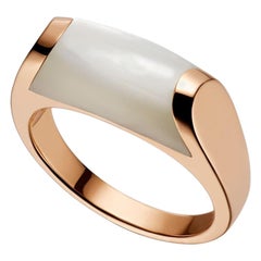 Bulgari MVSA Mother of Pearl Ring 18 Karat Rose Gold