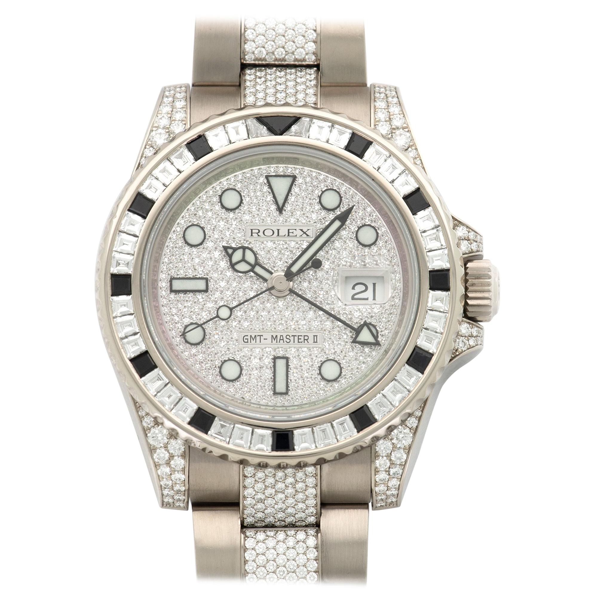 Rolex White Gold GMT-Master II Diamond Watch Ref. 116759