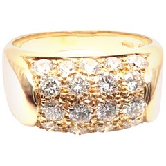 Bulgari Tronchetto Diamond Yellow Gold Band Ring