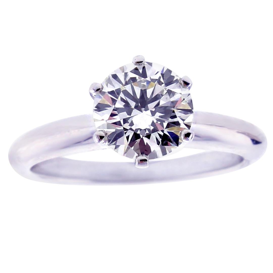 Tiffany & Co. 1.29 Carat Diamond Solitaire Engagement Ring